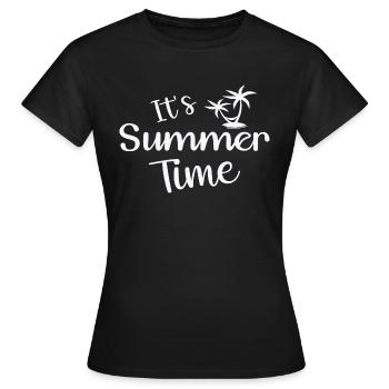 C’est l’heure d’été - T-shirt Femme - noir - Devant - AI Model Female 172 dark (172cm)