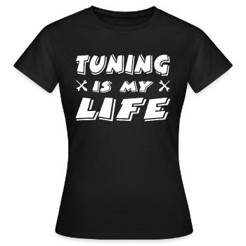 Tuning - Frauen T-Shirt - Schwarz - Vorne - AI Model Female 172 dark (172cm)
