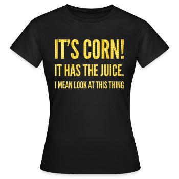 Son maïs - T-shirt Femme - noir - Devant - AI Model Female 172 dark (172cm)