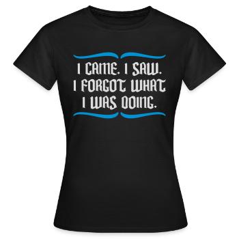 Je suis venu voir oublier - T-shirt Femme - noir - Devant - AI Model Female 172 dark (172cm)