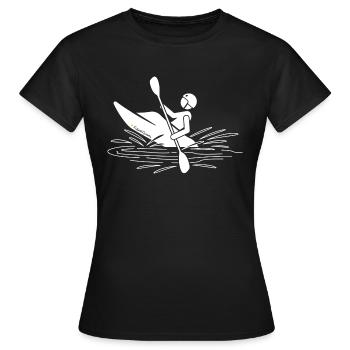 Kayak Queen - Hidden Message - Kayak Design - Women's T-Shirt - black - Front - AI Model Female 172 dark (172cm)