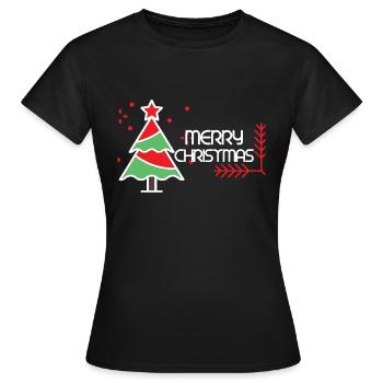 Merry Christmas trend 2022 - Women's T-Shirt - black - Front - AI Model Female 172 dark (172cm)