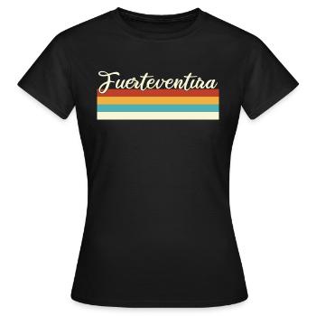 Fuerteventura - Kanaren Spanien Kanarische Inseln - Frauen T-Shirt - Schwarz - Vorne - AI Model Female 172 dark (172cm)