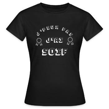 Soif - T-shirt Femme - noir - Devant - AI Model Female 172 dark (172cm)