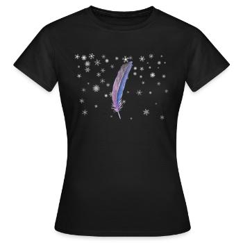 Source - T-shirt Femme - noir - Devant - AI Model Female 172 dark (172cm)