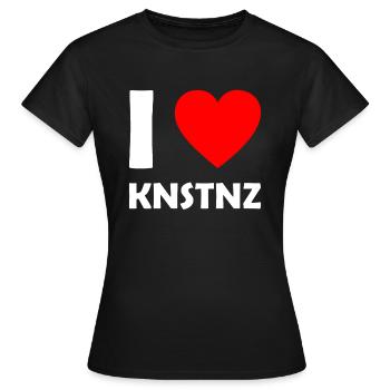 J’aime Constance - Lac de Constance - KNSTNZ - T-shirt Femme - noir - Devant - AI Model Female 172 dark (172cm)