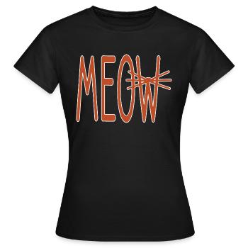 Miau miau miau miau - Frauen T-Shirt - Schwarz - Vorne - AI Model Female 172 dark (172cm)