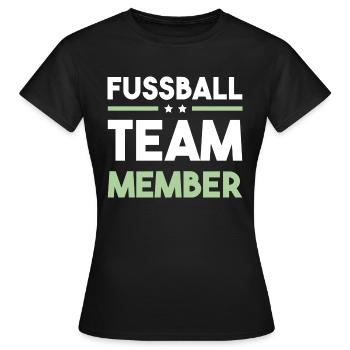 Football Team - Women's T-Shirt - black - Front - AI Model Female 172 dark (172cm)