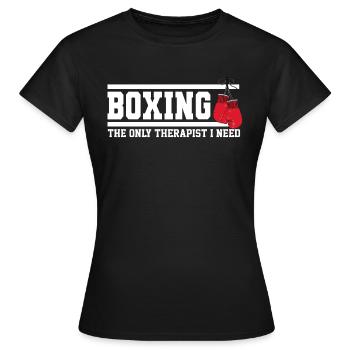 je peux pas j'ai BOXE BEST-SELLER 🌟🌟 - T-shirt Femme - noir - Devant - AI Model Female 172 dark (172cm)
