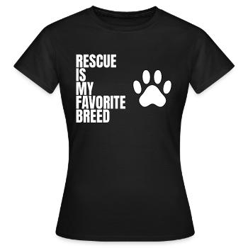 Le sauvetage est ma race préférée - T-shirt Femme - noir - Devant - AI Model Female 172 dark (172cm)