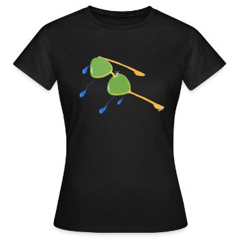 BRILLEN, DIE ICH MIR NICHT KAUFEN KONNTE, ALS ICH JUNG WAR v.Finale - Frauen T-Shirt - Schwarz - Vorne - AI Model Female 172 dark (172cm)