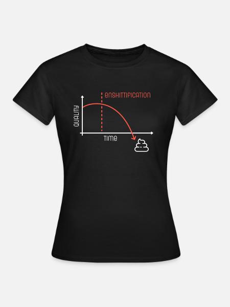 Enshittification Graph - Frauen T-Shirt - Schwarz