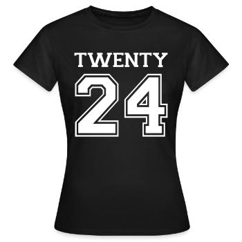2024 - Women's T-Shirt - black - Front - AI Model Female 172 dark (172cm)