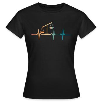 Heartbeat Balance - Women's T-Shirt - black - Front - AI Model Female 172 dark (172cm)