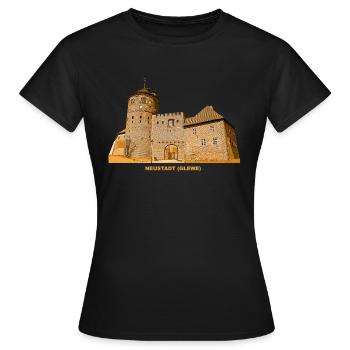 Neustadt Glewe Burg Mecklembourg-Poméranie-Occidentale - T-shirt Femme - noir - Devant - AI Model Female 172 dark (172cm)