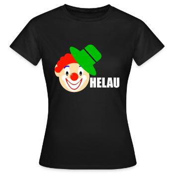 Clown dit helau - T-shirt Femme - noir - Devant - AI Model Female 172 dark (172cm)