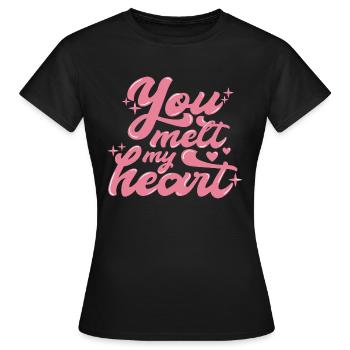 Tu fais fondre mon cœur - T-shirt Femme - noir - Devant - AI Model Female 172 dark (172cm)
