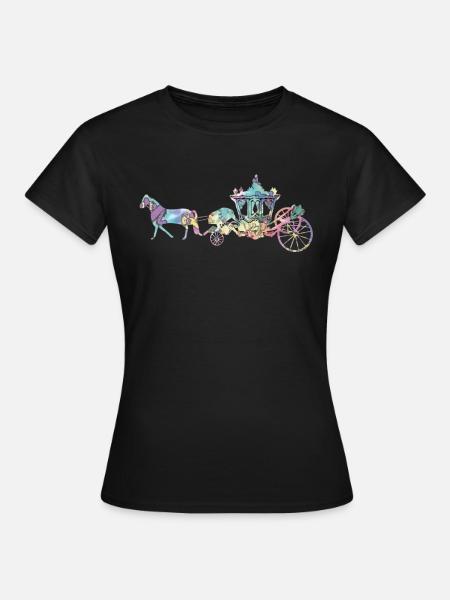 Silhouette der Kutsche - Frauen T-Shirt - Schwarz