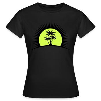 palmier - T-shirt Femme - noir - Devant - AI Model Female 172 dark (172cm)