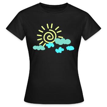 sonne himmel - Frauen T-Shirt - Schwarz - Vorne - AI Model Female 172 dark (172cm)
