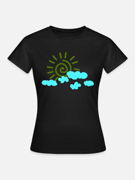 sonne himmel - Frauen T-Shirt - Schwarz