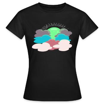 Sun behind the clouds - Women's T-Shirt - black - Front - AI Model Female 172 dark (172cm)