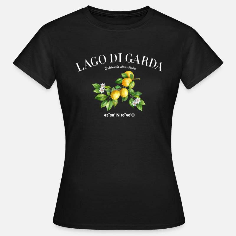 Lago Di Garda Lake Garda Camping - Maglietta da donna - nero