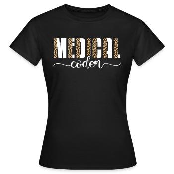 codeur médical Conception pour un codeur médical - T-shirt Femme - noir - Devant - AI Model Female 172 dark (172cm)