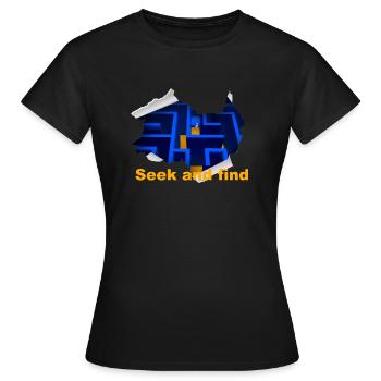 Cherche et trouve ton chemin - T-shirt Femme - noir - Devant - AI Model Female 172 dark (172cm)