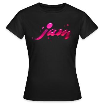 Jam Text Art - Women's T-Shirt - black - Front - AI Model Female 172 dark (172cm)