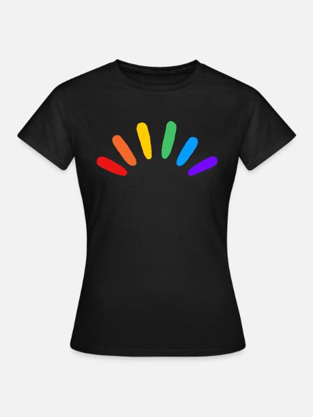 Regenbogen LGBTQIA schwul subtile Pride - Frauen T-Shirt - Schwarz