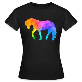 Shetland Pony - Women's T-Shirt - black - Front - AI Model Female 172 dark (172cm)