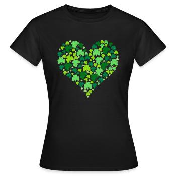 Irland Kleeblatt - Frauen T-Shirt - Schwarz - Vorne - AI Model Female 172 dark (172cm)