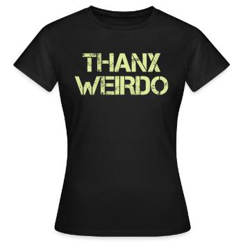 Dankeschön Ironie vintage Text Spruch - Frauen T-Shirt - Schwarz - Vorne - AI Model Female 172 dark (172cm)