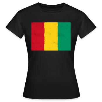 Drapeau de la Guinée - Guinée - T-shirt Femme - noir - Devant - AI Model Female 172 dark (172cm)