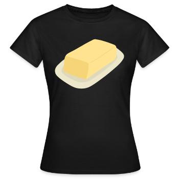 bâton de beurre - T-shirt Femme - noir - Devant - AI Model Female 172 dark (172cm)