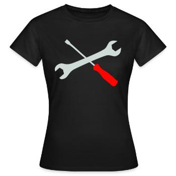 tournevis clé - T-shirt Femme - noir - Devant - AI Model Female 172 dark (172cm)
