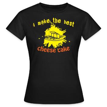 gâteau au fromage - T-shirt Femme - noir - Devant - AI Model Female 172 dark (172cm)