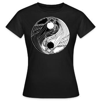 Zwei Engel Im Gleichgewicht - Frauen T-Shirt - Schwarz - Vorne - AI Model Female 172 dark (172cm)