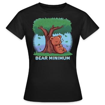 Doing the BEAR Minimum - Women's T-Shirt - black - Front - AI Model Female 172 dark (172cm)