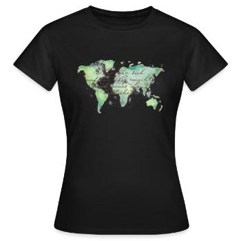 Discover land - Women's T-Shirt - black - Front - AI Model Female 172 dark (172cm)