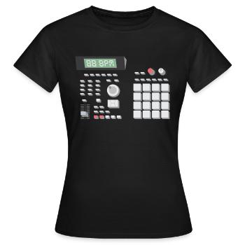 88 BPM MPC 2000 - T-shirt Femme - noir - Devant - AI Model Female 172 dark (172cm)