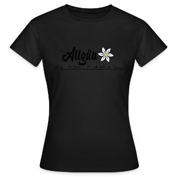 Allgäu avec cœur et esprit, design Allgäu - T-shirt Femme - noir - Devant - AI Model Female 172 dark (172cm)