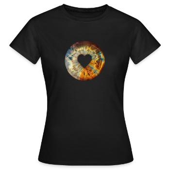 Iris Love - Frauen T-Shirt - Schwarz - Vorne - AI Model Female 172 dark (172cm)
