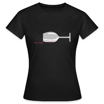 Spilled Wine - Women's T-Shirt - black - Front - AI Model Female 172 dark (172cm)