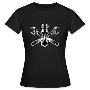 Piston Motor Screwdriver - Women's T-Shirt - black - Front - AI Model Female 172 dark (172cm)