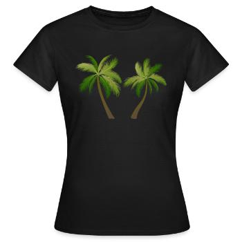 palmier arbre palmiers - T-shirt Femme - noir - Devant - AI Model Female 172 dark (172cm)