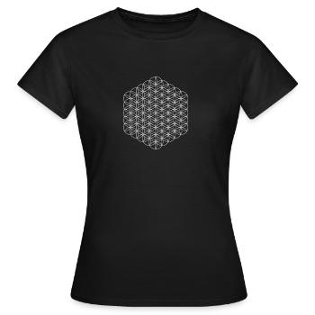 fleur de vie - T-shirt Femme - noir - Devant - AI Model Female 172 dark (172cm)