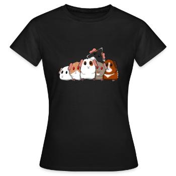 Troupeau de porcs - T-shirt Femme - noir - Devant - AI Model Female 172 dark (172cm)