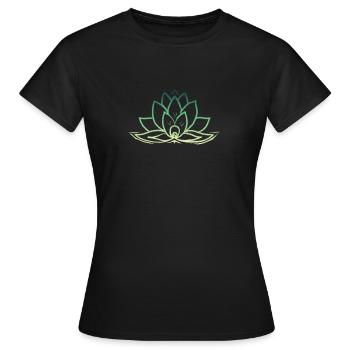 lotus - Women's T-Shirt - black - Front - AI Model Female 172 dark (172cm)